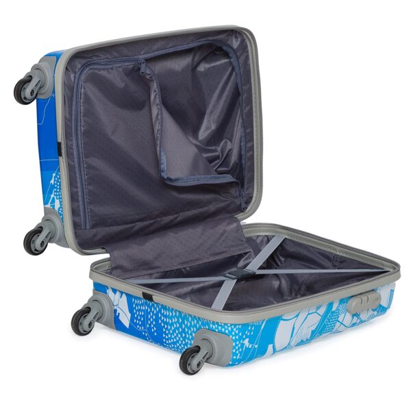 Skybags Trooper 55 Cms Small Cabin Polycarbonate Hardshell Sided 4 Spinner Wheels Luggage/Suitcase/Inline Trolley Bag- Blue And White, Large - Image 8