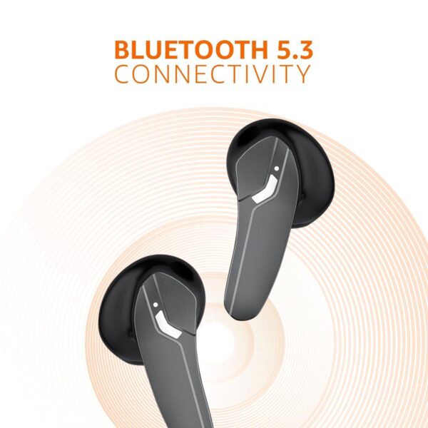 amazon basics True Wireless in-Ear Earbuds with Mic, Quad Mics ENC, Touch Control, IPX5 Water-Resistance, Bluetooth 5.3, Up to 42 Hours Play Time, Voice Assistance and Fast Charging (Grey) - Image 8