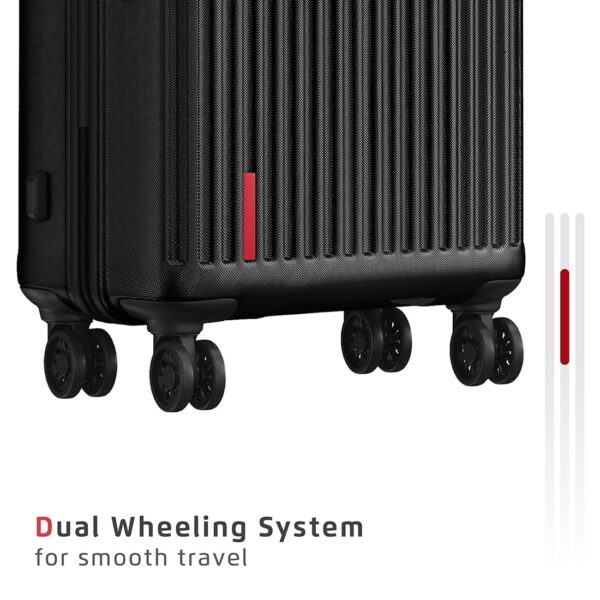 Safari Astra 8 Wheels 66 Cms Medium Check-In Trolley Bag Hard Case Polycarbonate 360 Degree Wheeling System Luggage, Trolley Bags For Travel, Speed_Wheel Suitcase For Travel, Black - Image 6