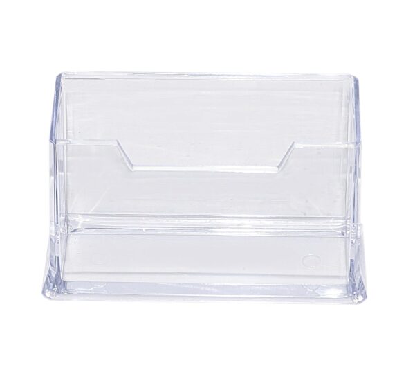 SNDIA 1-Tier Business Card Holder Visiting Card Stand Organizer Clear Card Holder Display Stand for Office (Transparent) - Image 3