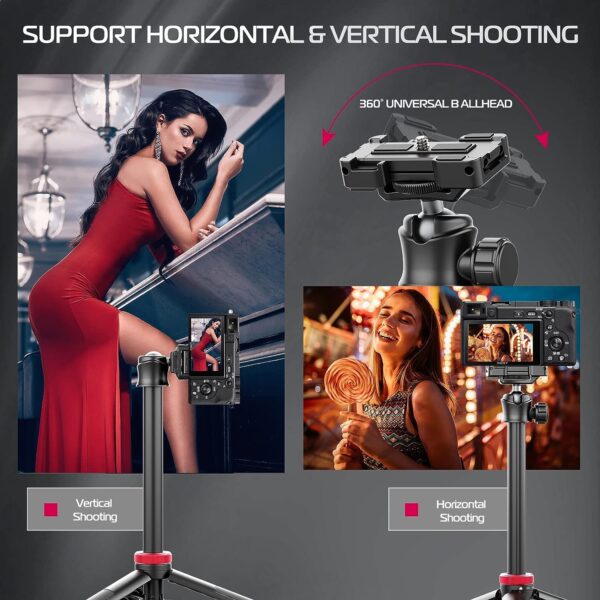 ULANZI MT-44 Extendable Phone Tripod, 44" Selfie Stick Phone Tripod Stand with 2 in 1 Phone Clip, 360� Ball Head Camera Tripod for iPhone Sony Canon GoPro, Lightweight for Travel - Image 10