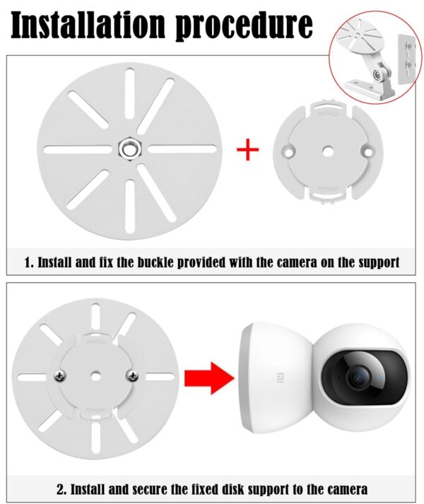 IN-IMAGINE 3 Pcs CCTV Camera Stand, No Drill Wall Shelves, Easy to Use Wall Mount Stand Suitable for Indoor and Outdoor Use Suitable for Most Devices - Image 6