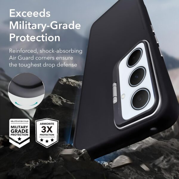 A rtistque Silicone Back Cover Case for Samsung Galaxy M15 / F15 / M15 5G Prime Edition with Camera Stand | Shockproof TPU | Stylish Protective Design | Samsung M15 / F15 Back Cover - Black - Image 3