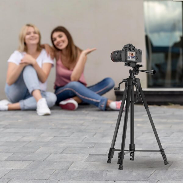 Amazon Basics 67 Inch (170CM) Tripod for DSLR, Camera | Operating Height: 5.57 Feet| Maximum Load Capacity up to 5kg | Portable Lightweight Aluminum Tripod 360 Degree Ball Head | Carry Bag (Black) - Image 9