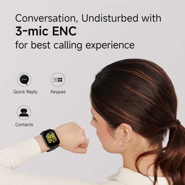 Redmi Watch 5 Active, 2" Display, Metal Body, 18 Day Battery, Bluetooth Calling, Advanced AI Noise Cancellation, Alexa, Black - Image 3