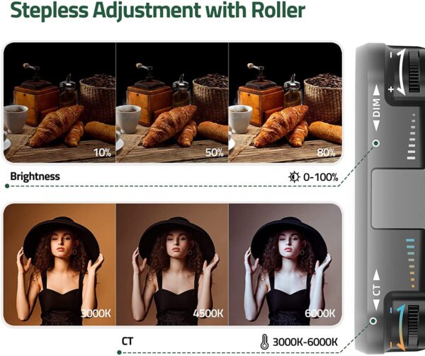LED Video Light Camera Light Laptop Light for Zoom Meeting Photography Lighting 100 LED Beads with Clip Dimmable and Rechargeable for Camera Selfie Stick Tripod Laptop Cellphone - Image 5