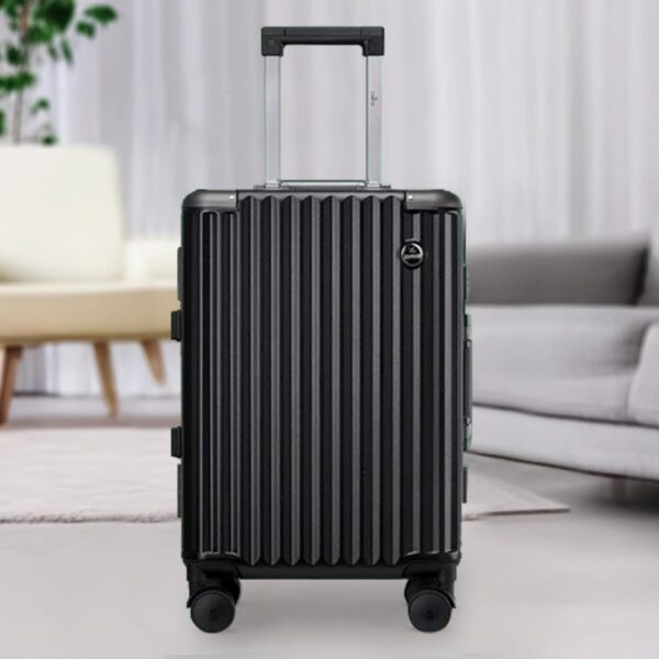 THE CLOWNFISH Stark Series Luggage Polycarbonate Hard Case Suitcase Eight Wheel Trolley Bag With Double Tsa Locks- Sooty Black (Small Size,57 Cm-22 Inch,8 Spinner) - Image 8