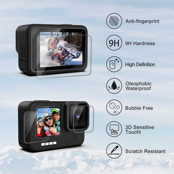 Action Pro Waterproof Case kit Compatible with GoPro-9/10/11/12/13 Action Camera with Silicone Case and 9H Screen Protector Camera Accessories - Image 6