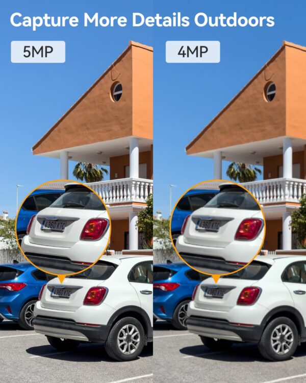 Imou 5MP CCTV Camera for Home Outdoor, 360° Security WiFi Camera, Full Color Night Vision 30M, Human Detection, 2-Way Talk, Siren Alarm, Compatible with Alexa, Supports 512GB SD Card, IP66, DK7 - Image 3