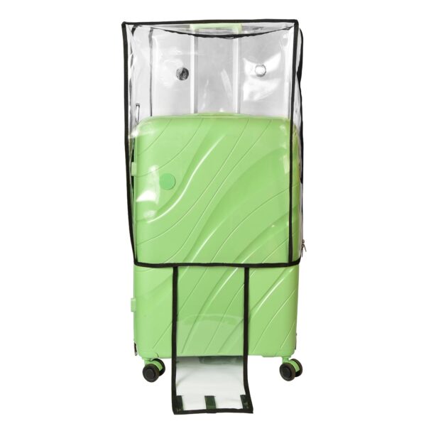 AQBAH 24inch Clear PVC Suitcase Zippered Dustproof Protective Cover for Wheeled Luggage Trolley Transparent Luggage Protecto(58 x 29 x 41 cm) - Image 9