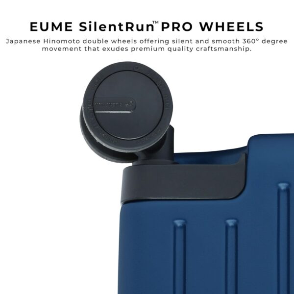 EUME Classic Cabin 55 Cm Trolley Bag Small Size for Travel, Midnight Blue| Polycarbonate (Pc) 8 Hinomoto Wheels Suitcase | Small Trolley Bag for Luggage - Image 5