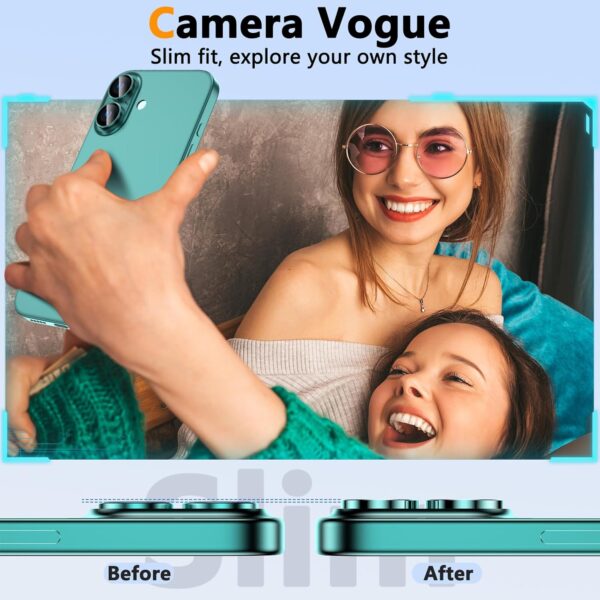 Compatible With Teal Iphone 16/16 Plus Camera Lens Protector - 9H Hardness, Premium Iphone 16 Lens Protector, Does Not Affect Flash Shots - Camera Protector Iphone 16 - Image 5
