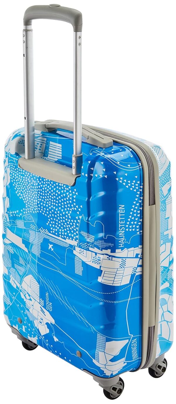 Skybags Trooper 55 Cms Small Cabin Polycarbonate Hardshell Sided 4 Spinner Wheels Luggage/Suitcase/Inline Trolley Bag- Blue And White, Large - Image 7