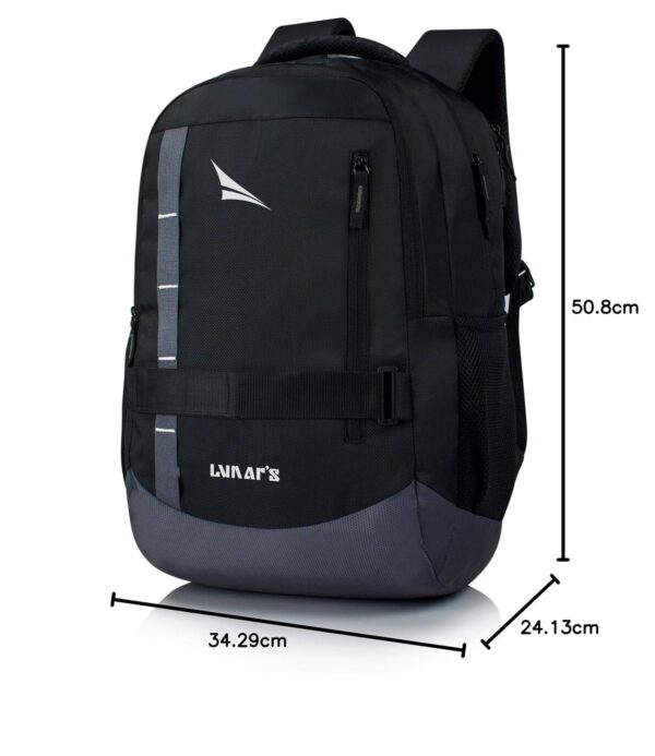 Lunar's Bingo - 48 L Laptop Bag | School bag for boys | Laptop bag 15.6 inch | Water Resistant Laptop Backpack | College bag | Office backpack for men | Travel backpack with 1 Year Warranty - Image 9