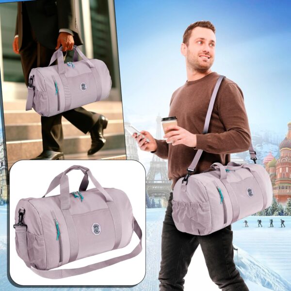 Storite Nylon 30cm Imported Luggage Travel Duffel Bag, Outdoor Weekend Duffel Bag, Trendy Duffle Bag for Women (Light Purple-47 x 25 x 30 Cm) - Image 10
