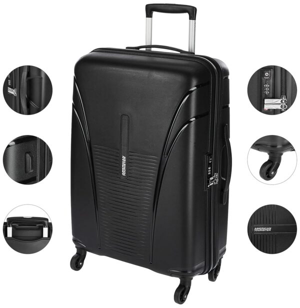 American Tourister Ivy Polypropylene 68 cms Black Hardsided Check-in Luggage (FO1 (0) 09 002) with TSA Lock - Image 8