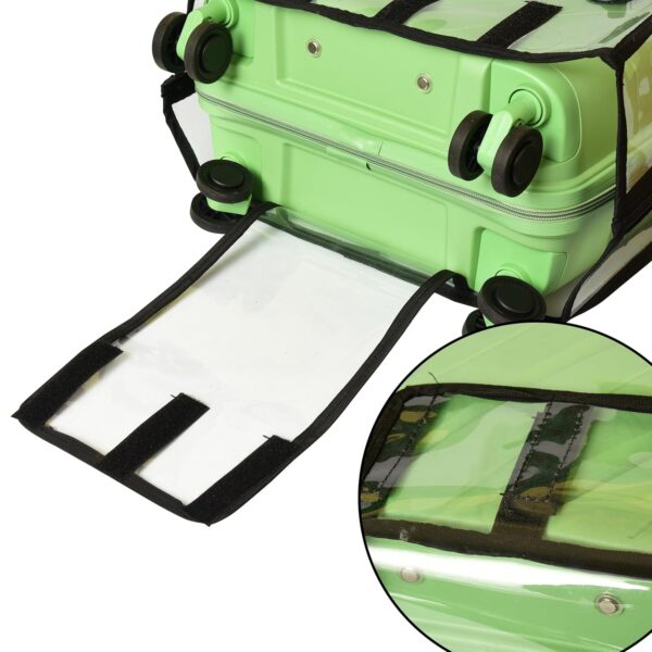 AQBAH 24inch Clear PVC Suitcase Zippered Dustproof Protective Cover for Wheeled Luggage Trolley Transparent Luggage Protecto(58 x 29 x 41 cm) - Image 6