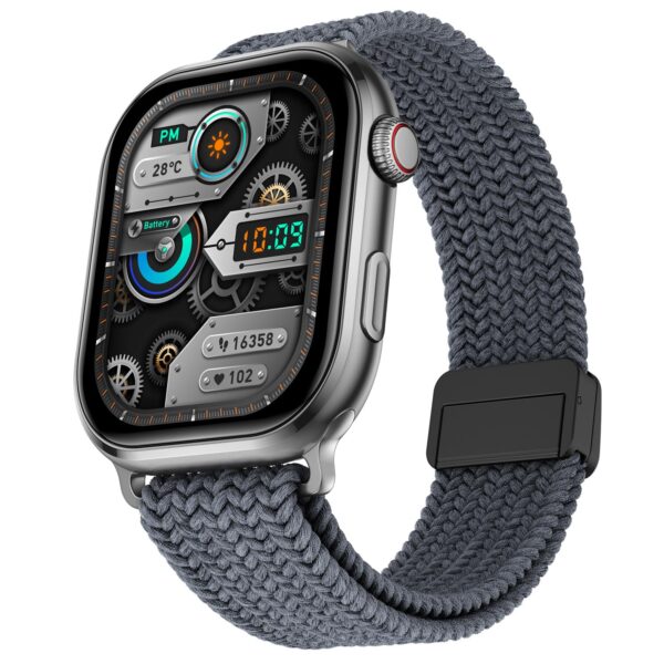 Fire-Boltt Brillia Pro Smart Watch with 51.3mm (2.02 inch) AMOLED Display, Bluetooth Calling, SpO2, Heart Rate Monitoring, 120+ Sports Modes, IP67 Waterproof, Long Battery Life (Grey Wave) - Image 2