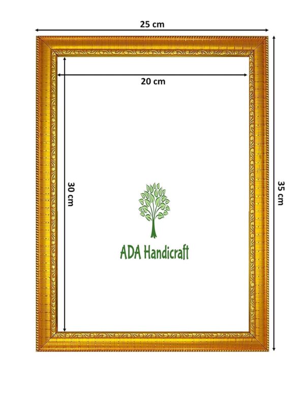 ADA Handicraft® Lord Shiva & Family Photo Frame for Wall and Pooja/Poster for Pooja/Religious Framed Painting for Worship (35 x 25) cm ,Wood ,Multicolor - Image 3