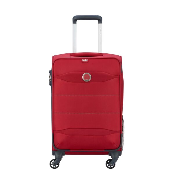 Delsey Easy Trip Polyester 78 Cm 4 Wheels Red Large Soft Body Suitcase - Image 3