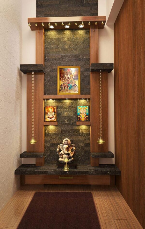 ADA Handicraft® Lord Shiva & Family Photo Frame for Wall and Pooja/Poster for Pooja/Religious Framed Painting for Worship (35 x 25) cm ,Wood ,Multicolor - Image 5