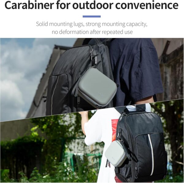Careflection Polyurethane Carrying Case for Insta360 Go 3,Waterproof + Dustproof Storage Bag Double Layer Hand Carrying Box Portable Safe Travel Protector Fits Action Camera,Combo Kit,Cards-Grey - Image 10