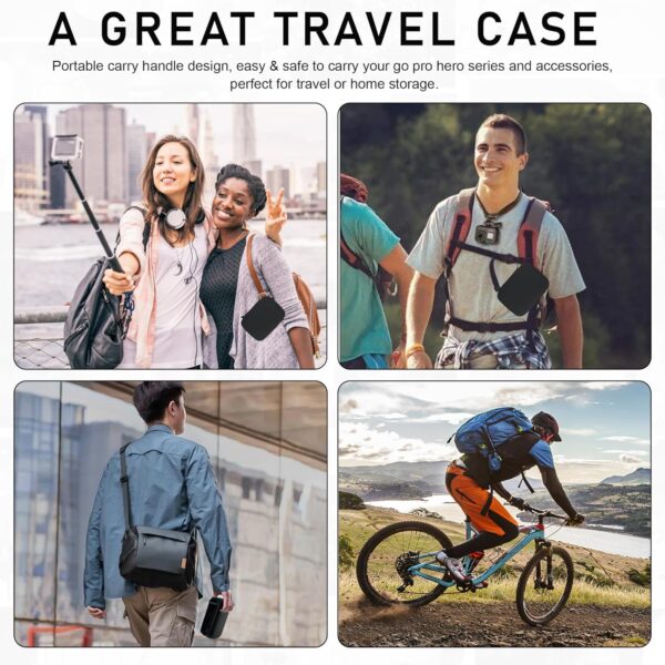 Yantralay Carrying Case for Accessories Compatible with Go Pro Hero 12/11/10/9/ 8/7/6/5, SJCAM, EKEN & All Other Action Cameras - Image 6