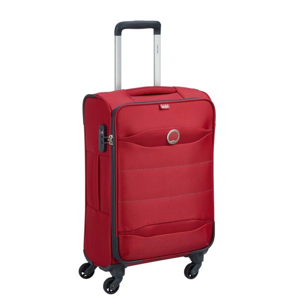 Delsey Easy Trip Polyester 78 Cm 4 Wheels Red Large Soft Body Suitcase - Image 2