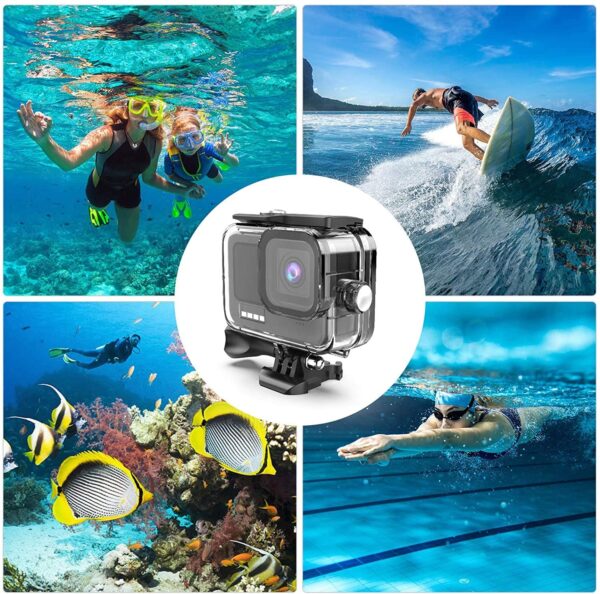 Action Pro Waterproof Case kit Compatible with GoPro-9/10/11/12/13 Action Camera with Silicone Case and 9H Screen Protector Camera Accessories - Image 8