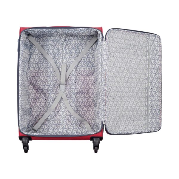 Delsey Easy Trip Polyester 78 Cm 4 Wheels Red Large Soft Body Suitcase - Image 6