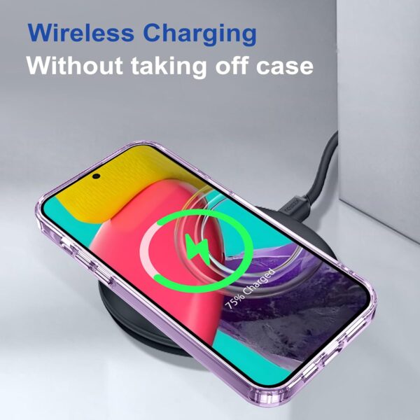 amazon basics Back Case Cover for Samsung Galaxy M14 5G (TPU + PC_Space-Purple) - Image 8