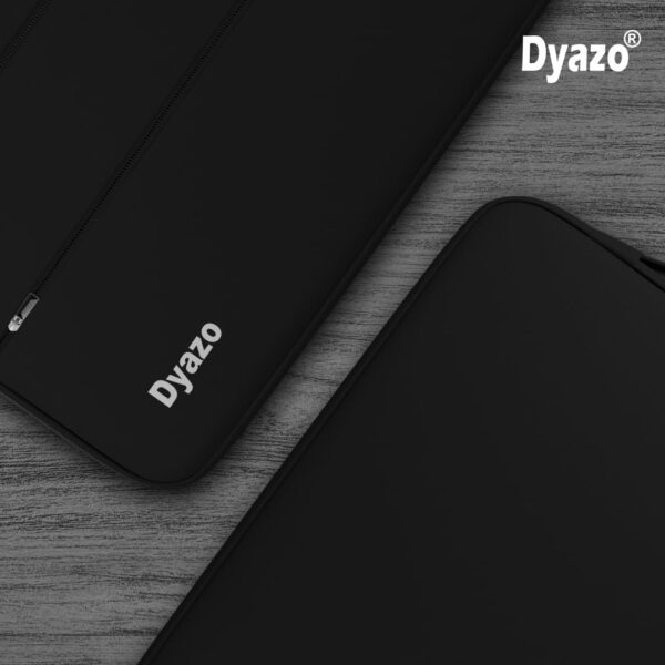 Dyazo Water Resistant 14.1 Inch Laptop Sleeves Case Cover with Handle & 2 Front Accessories Pocket | Compatible for Mac Book Pro, Lenovo, Hp, Mi, Dell & Other Notebooks Up to 14 Inches (Black) - Image 3