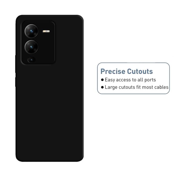 Amazon Brand - Solimo Exclusive Matte Finish Soft Back Case Cover for Vivo V25 Pro 5G - Black - Image 4