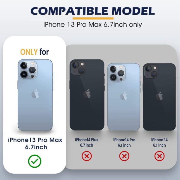 ZORBES TPU Phone Cover For Iphone 13 Pro Max With Stand, Iphone 13 Pro Max Cover With Camera Protection, Heavy Duty Shockproof Protective Iphone 13 Pro Max Case/Back Cover With Slide - Image 3