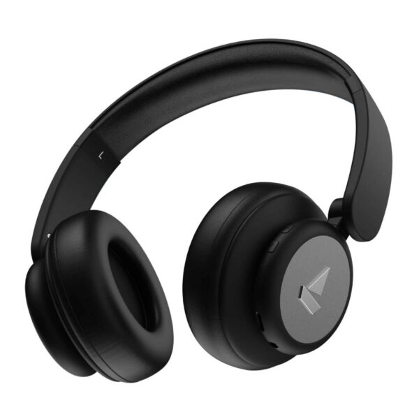 boAt Rockerz 450, 15 HRS Battery, 40mm Drivers, Padded Ear Cushions, Integrated Controls, Dual Modes, On Ear Bluetooth Headphones, Wireless Headphone with Mic (Luscious Black) - Image 2