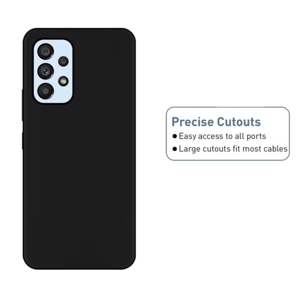 Amazon Brand - Solimo Exclusive Matte Finish Soft Back Case Cover for Samsung Galaxy A53 5G - Black - Image 3