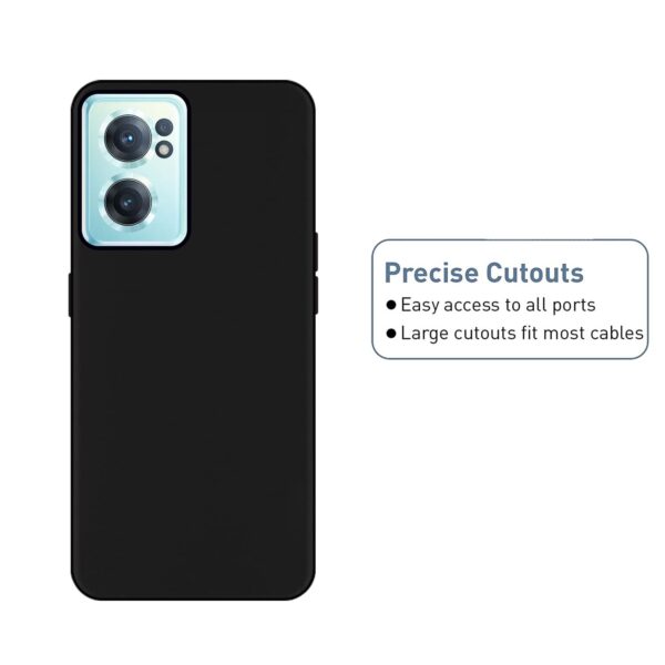 Amazon Brand - Solimo Exclusive Matte Finish Soft Back Case Cover for OnePlus Nord CE 2 5G - Black - Image 4