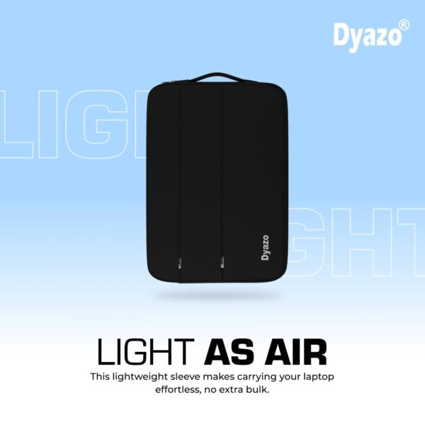 Dyazo Water Resistant 14.1 Inch Laptop Sleeves Case Cover with Handle & 2 Front Accessories Pocket | Compatible for Mac Book Pro, Lenovo, Hp, Mi, Dell & Other Notebooks Up to 14 Inches (Black) - Image 5