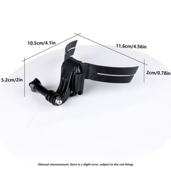 Sounce Action-cam Compatible Chin Mount for Motorcycle with J-Hook and Screw Helmets Secure and Convenient Helmet for GoPro and Action Cameras with Speed 160kmph - Black - Image 7
