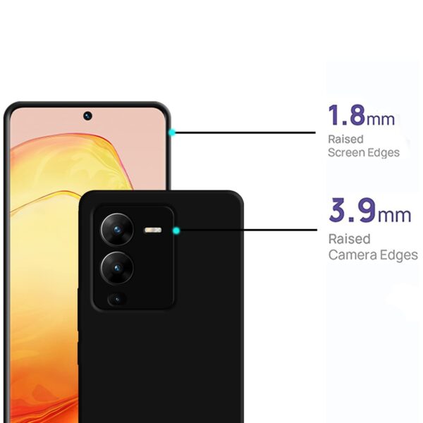 Amazon Brand - Solimo Exclusive Matte Finish Soft Back Case Cover for Vivo V25 Pro 5G - Black - Image 3