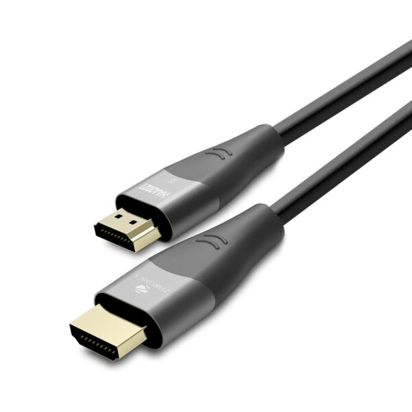 ZEBRONICS HAA2021 HDMI Cable 2.1 with eARC & CEC, 8K @ 60Hz, 4K @ 120Hz, UHD Resolution, 2 Mtr (6.6ft), 48 Gbps Transmission, Ultra High Speed, Supports Dolby | DTS | 3D, Gold Plated, Male-to-Male - Image 2