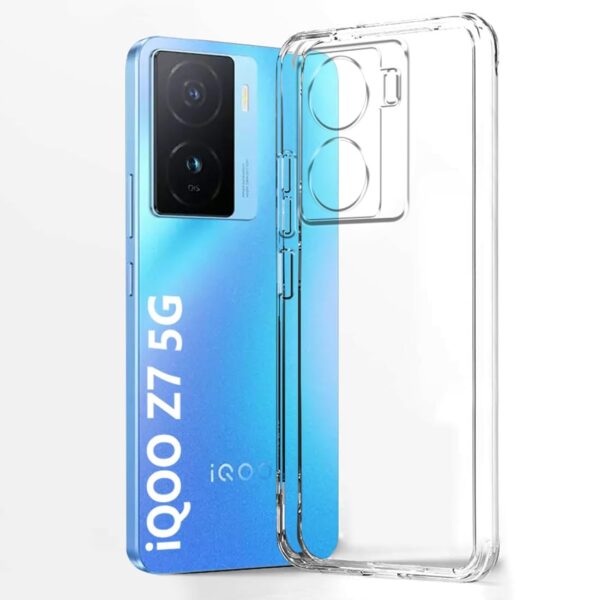 Amazon Brand - Solimo Back Cover for iQOO Z7s 5G (Silicone|Transparent) - Image 2
