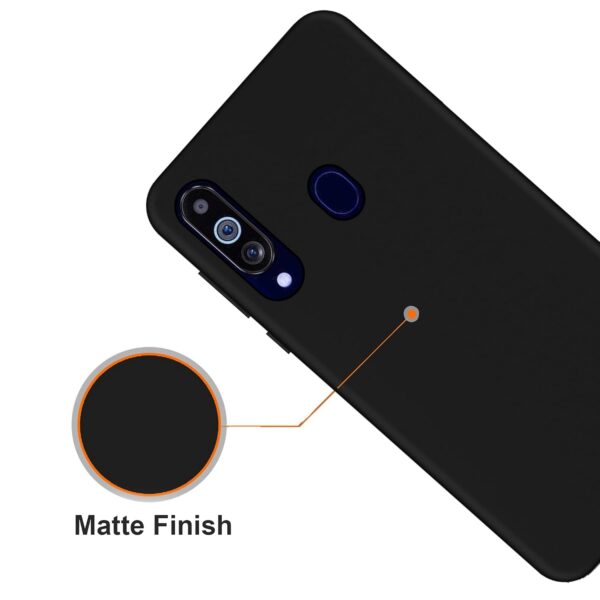 Amazon Brand - Solimo Rubberised Exclusive Matte Finish Soft Back Case Cover for Samsung Galaxy M40 - Black - Image 5