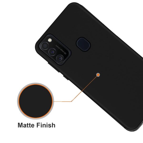 Amazon Brand - Solimo Rubberised Exclusive Matte Finish Soft Back Case Cover for Samsung Galaxy M21 - Black - Image 5