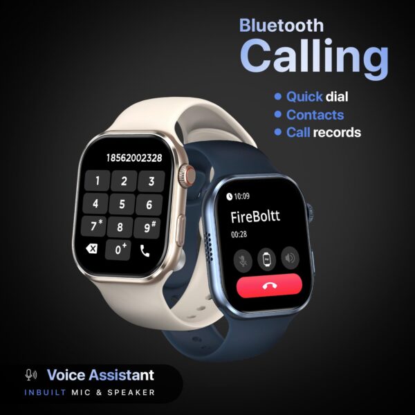 Fire-Boltt Brillia Smart Watch with 51.3mm (2.02 inch) AMOLED Display, Bluetooth Calling, SpO2, Heart Rate Monitoring, 120+ Sports Modes (Brillia, Beige) - Image 7