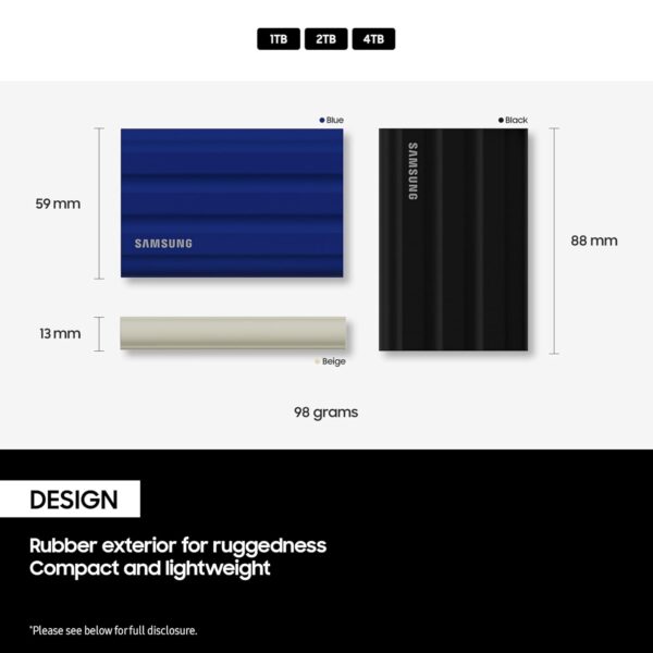 Samsung T7 Shield Portable SSD 2TB, USB 3.2 Gen2 External SSD, Black, Up to 1,050MB/s, Rugged, IP65 Water & Dust Resistant, for Photographers, Content Creators and Gaming, Mac Compatible, MU-PE2T0S - Image 6