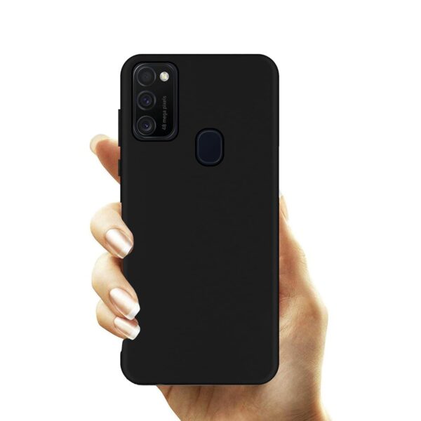 Amazon Brand - Solimo Rubberised Exclusive Matte Finish Soft Back Case Cover for Samsung Galaxy M21 - Black - Image 3