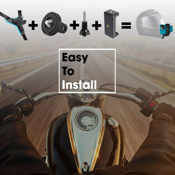 CELLMASTER Helmet Camera Mobile Mount Holder for Bike/Riding Accessories Helmet Phone Chin Mount Pack of 1 - Image 2