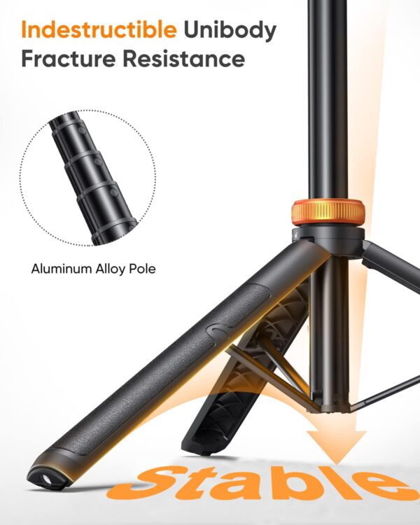Celfiexpt Long Selfie Stick Tripod with Bluetooth Remote Multiple Mount Tripod Stand for iPhone Camera Gopro 62" Sturdy Mobile Tripod for Vlogging Travel Photography - Image 3