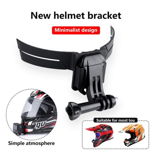 Sounce Action-cam Compatible Chin Mount for Motorcycle with J-Hook and Screw Helmets Secure and Convenient Helmet for GoPro and Action Cameras with Speed 160kmph - Black - Image 10